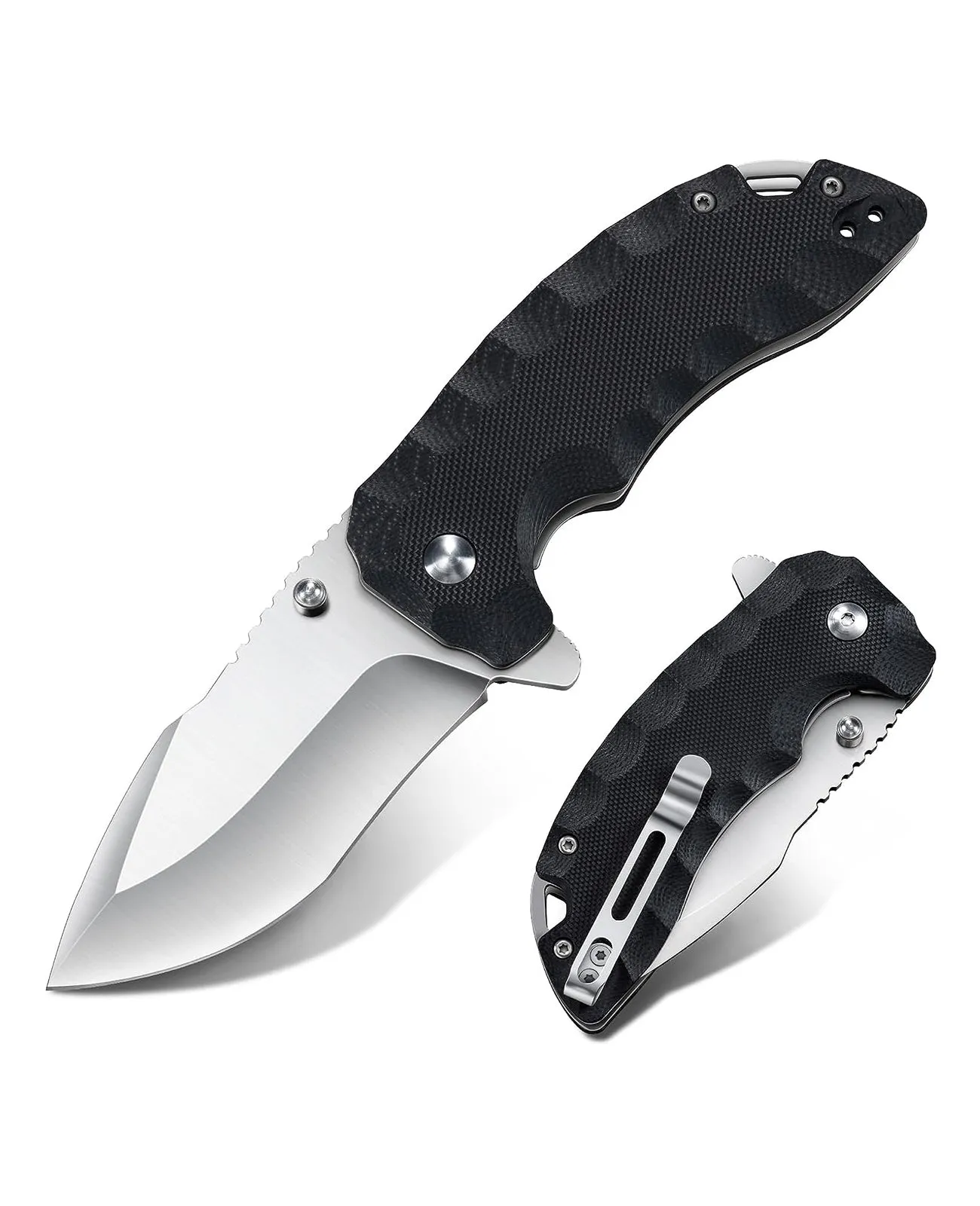 CVLIFE Folding Pocket Knife for Men - 2.99'' Blade G10 Handle Pocket Knife with Clip