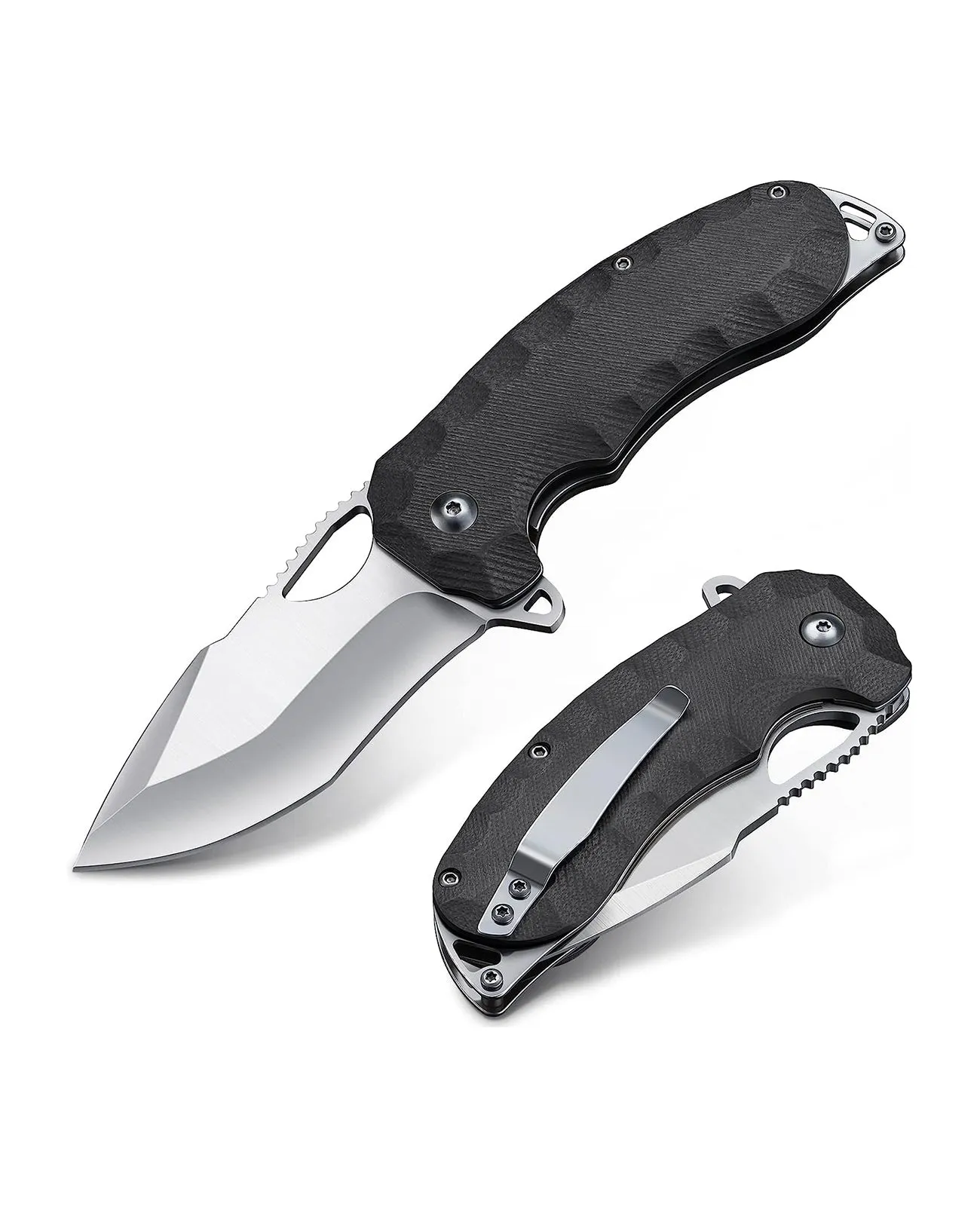 CVLIFE Pocket Knife for Men - 3.1'' Ultra Sharp Blade G10 Handle EDC Tactical Knife