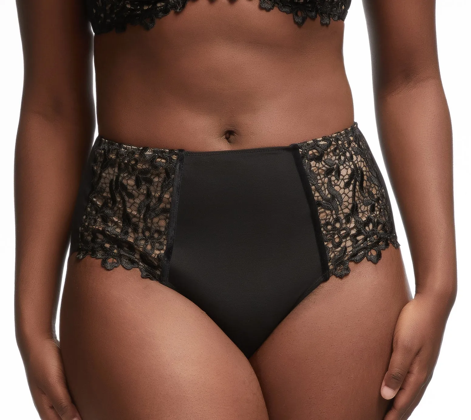 Dahlia Hi Cut Brief - Dahlia Black