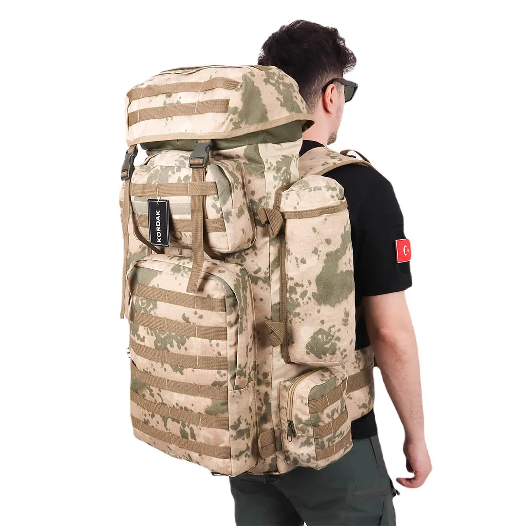 Deserton Camouflage Large Military Operation Backpack - 110 Liter Bag