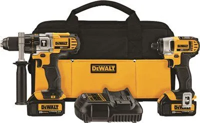 Dewalt 20 Volt Max Lithium Ion Hammerdrill / Impact Driver Combo Kit 3.0Ah