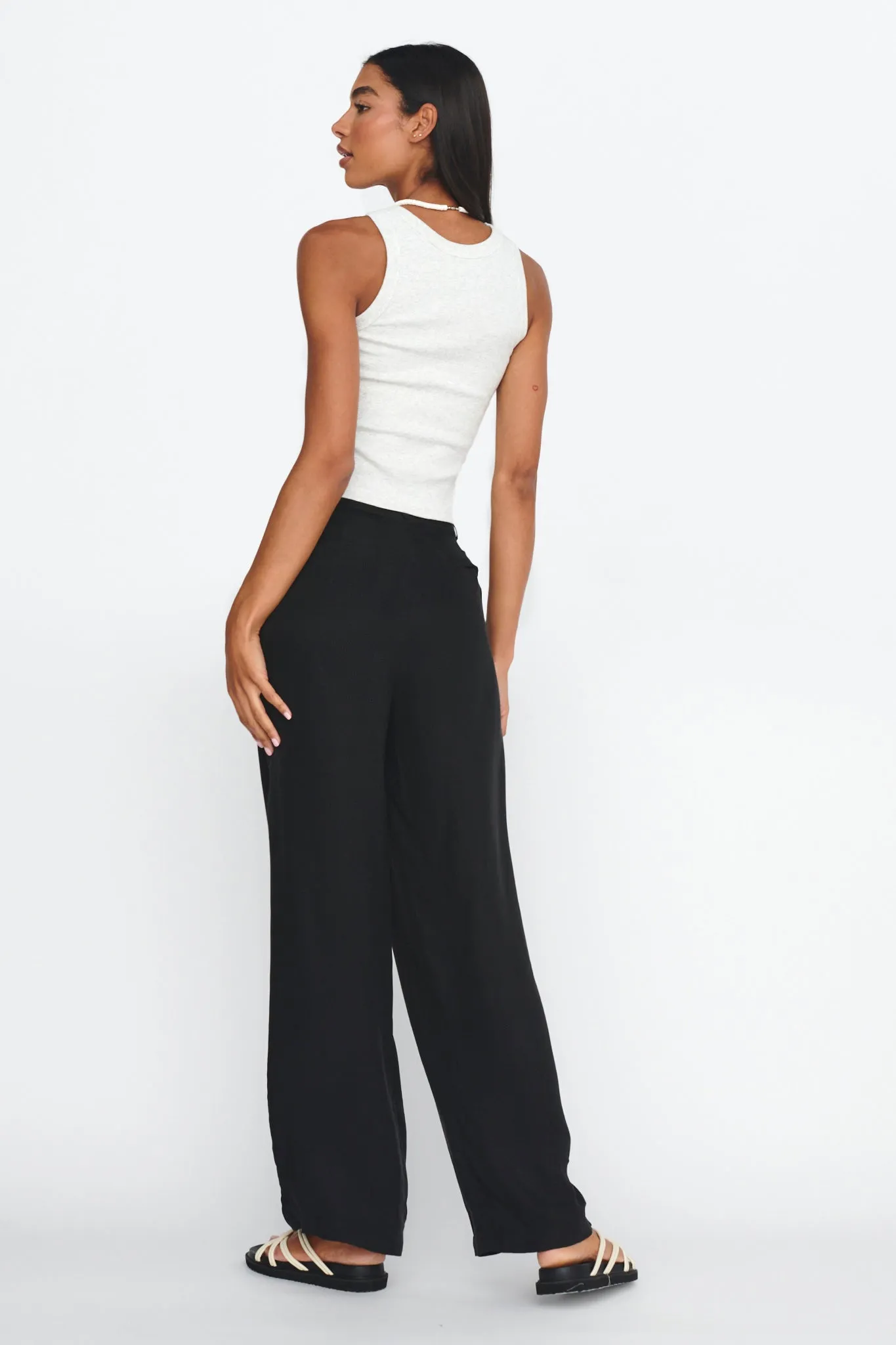 Dodie Straight Leg Trouser Pants Black