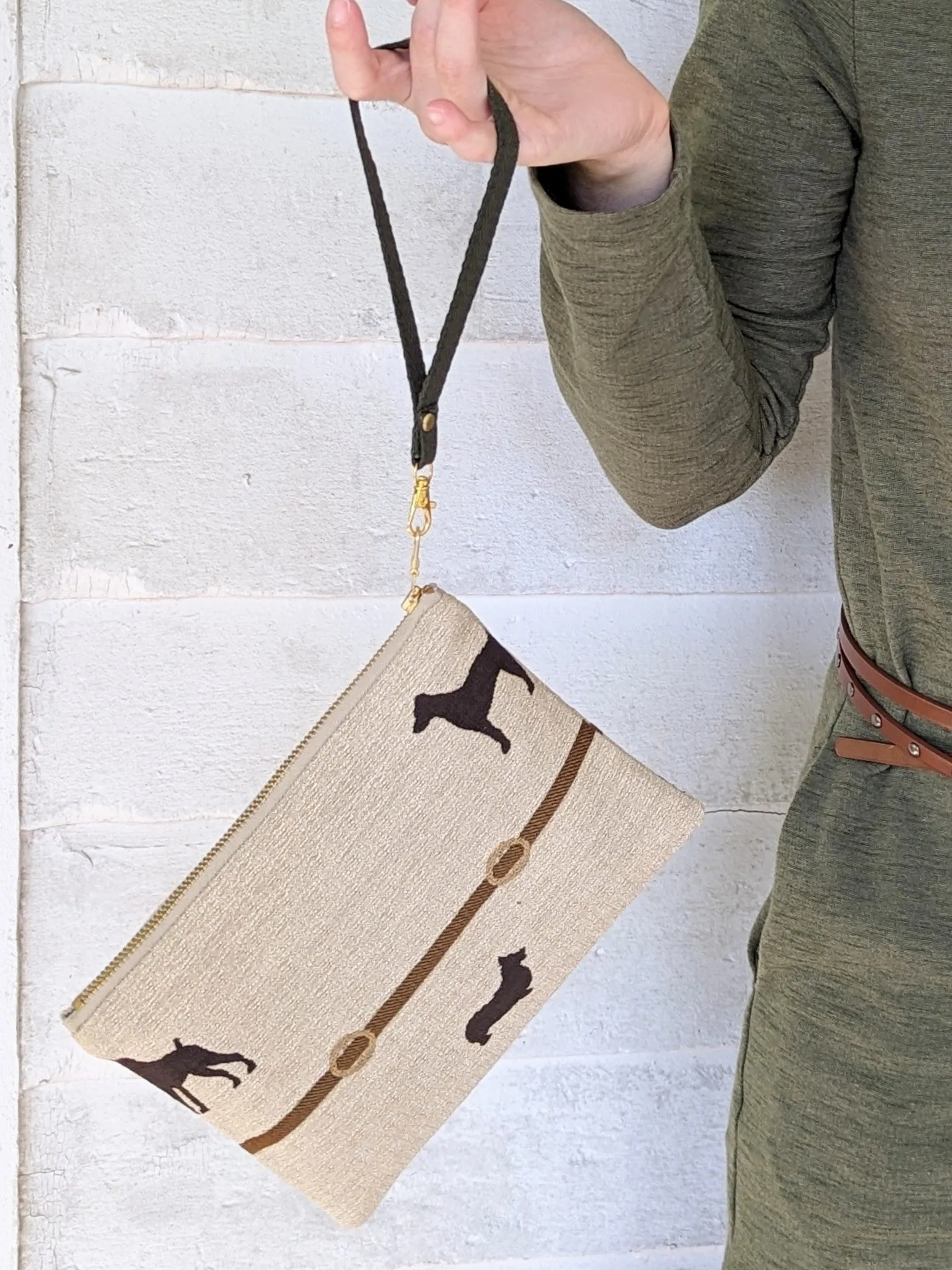 Dog Walk Wristlet Purse