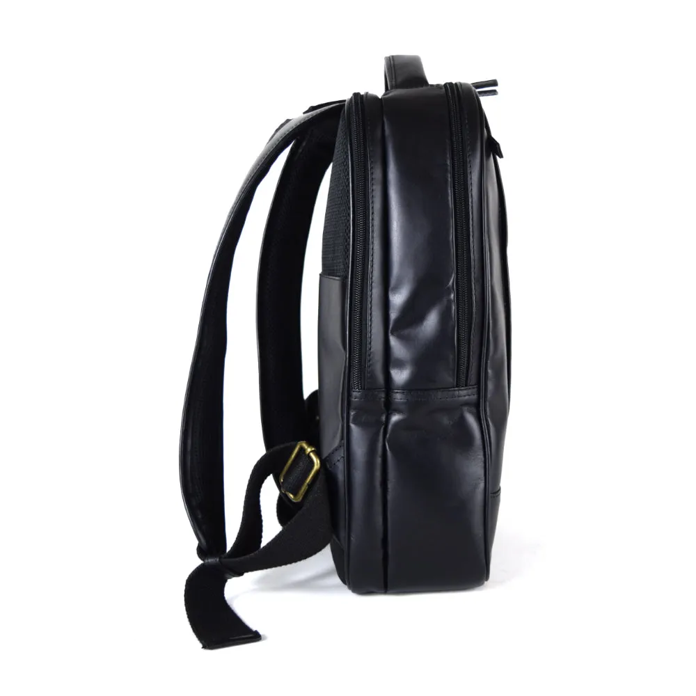 Double compartment backpack in Black Leather - 30% OFF - Limited edition Harley Davidson Logo - FINAL SALE NO EXCHANGE