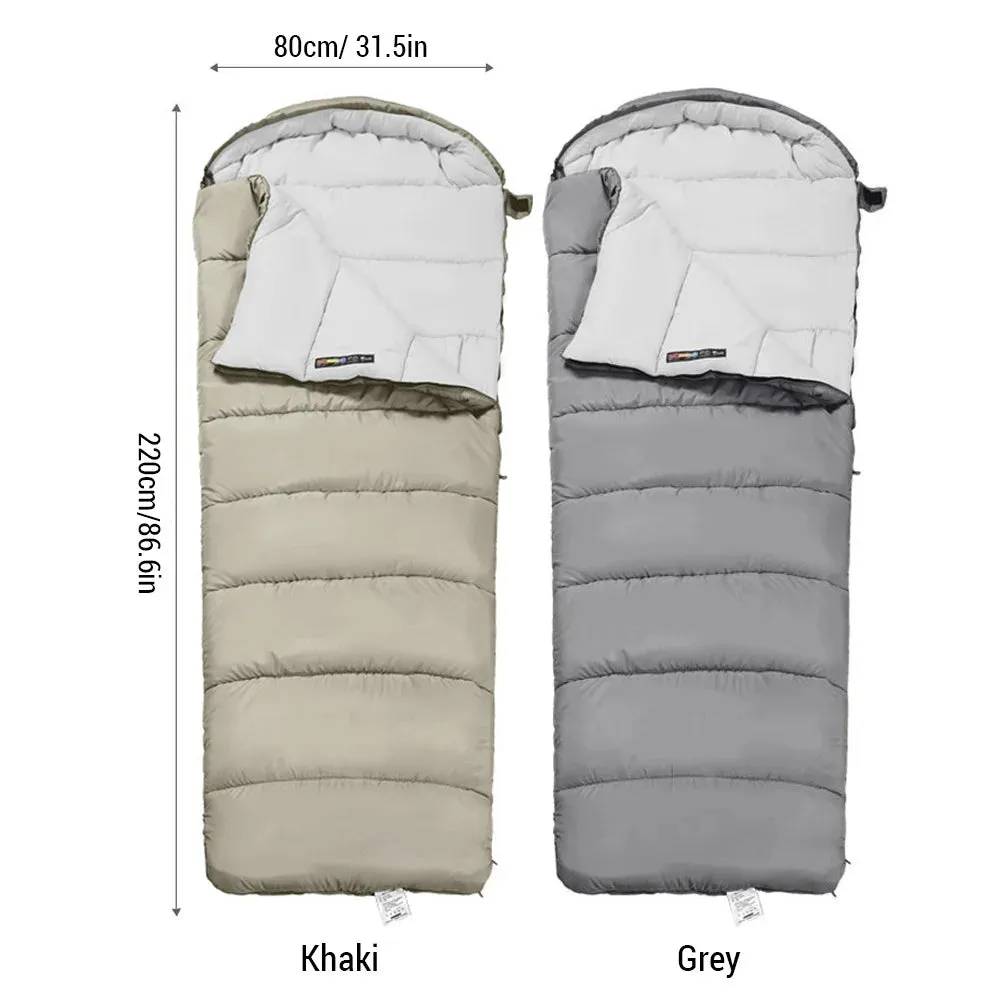 Double Persons Sleeping Bags For Adults Cold Weather 12°C- -18°C Cold-Resistant With Hooded Anti-splashing For Camping