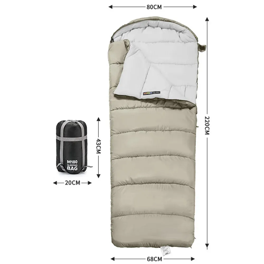 Double Persons Sleeping Bags For Adults Cold Weather 12°C- -18°C Cold-Resistant With Hooded Anti-splashing For Camping