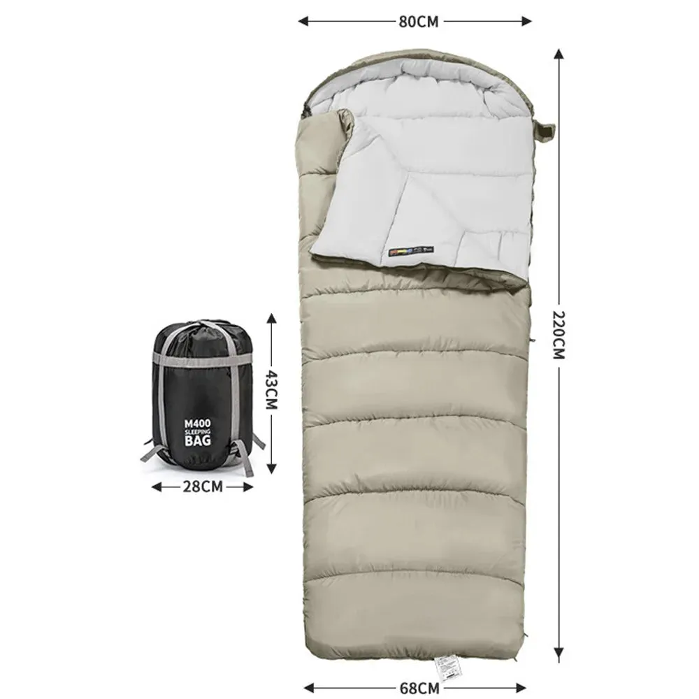 Double Persons Sleeping Bags For Adults Cold Weather 12°C- -18°C Cold-Resistant With Hooded Anti-splashing For Camping