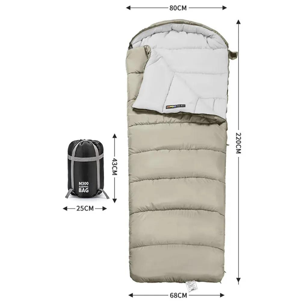 Double Persons Sleeping Bags For Adults Cold Weather 12°C- -18°C Cold-Resistant With Hooded Anti-splashing For Camping