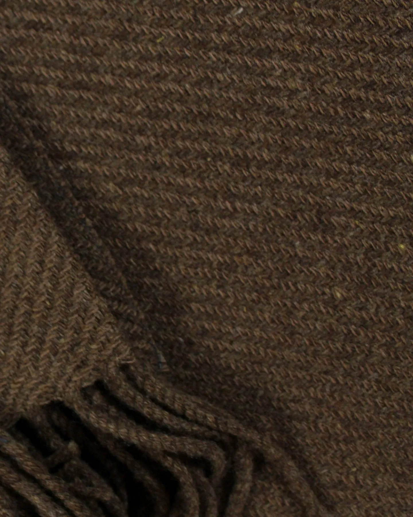 Ermenegildo Zegna Wool-Cashmere Throw Blanket Brown - SALE