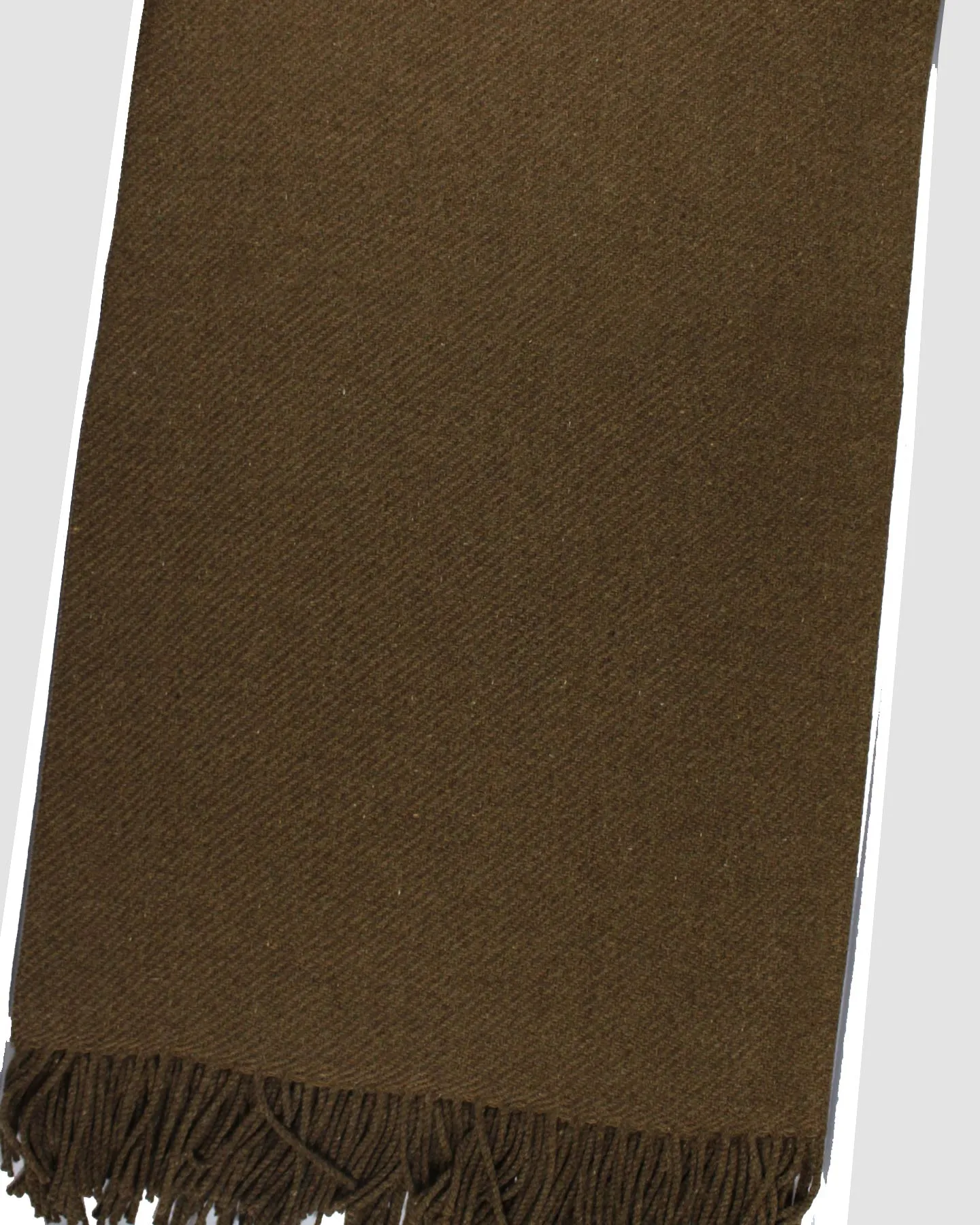 Ermenegildo Zegna Wool-Cashmere Throw Blanket Brown - SALE