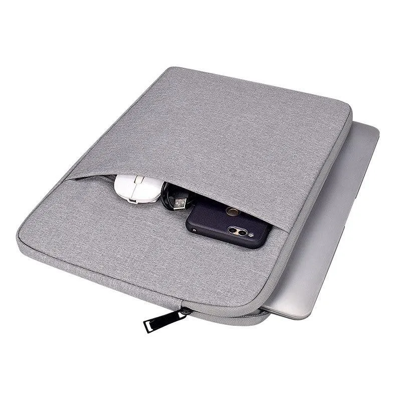 Exquisite 2in1 Sleek And Stylish Padded Inner Designed Laptop Sleeve-Grey