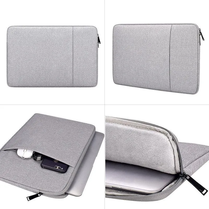 Exquisite 2in1 Sleek And Stylish Padded Inner Designed Laptop Sleeve-Grey