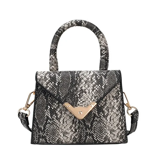 Fashion Metal Retro Serpentine Square Pack crossbody bags