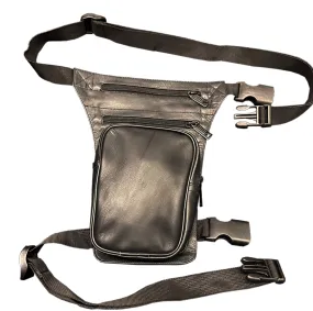 Fat Skeleton Rider Leather Leg / Waist Bag