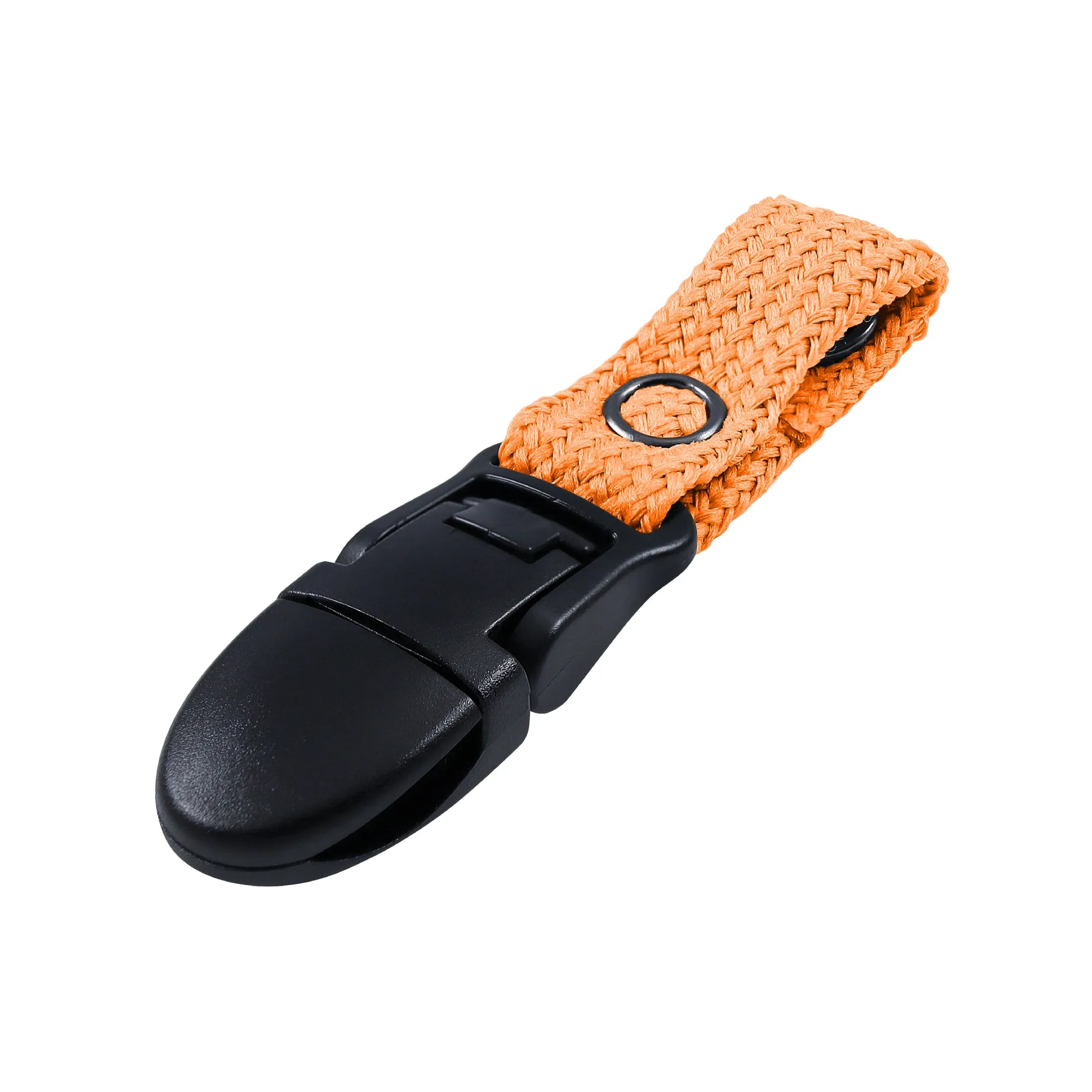 Fluorescent Orange Drink Tube Lanyard Clip