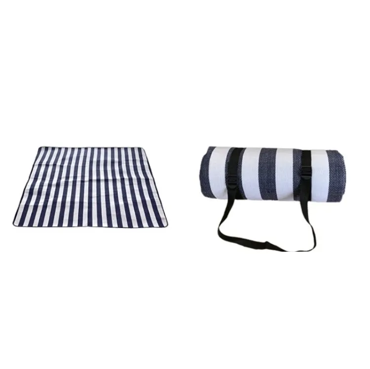 FP1409 6mm Thickened Moisture-Proof Beach Mat Outdoor Camping Tent Mat Without Storage Bag, Size:200x200cm(Blue Strips)