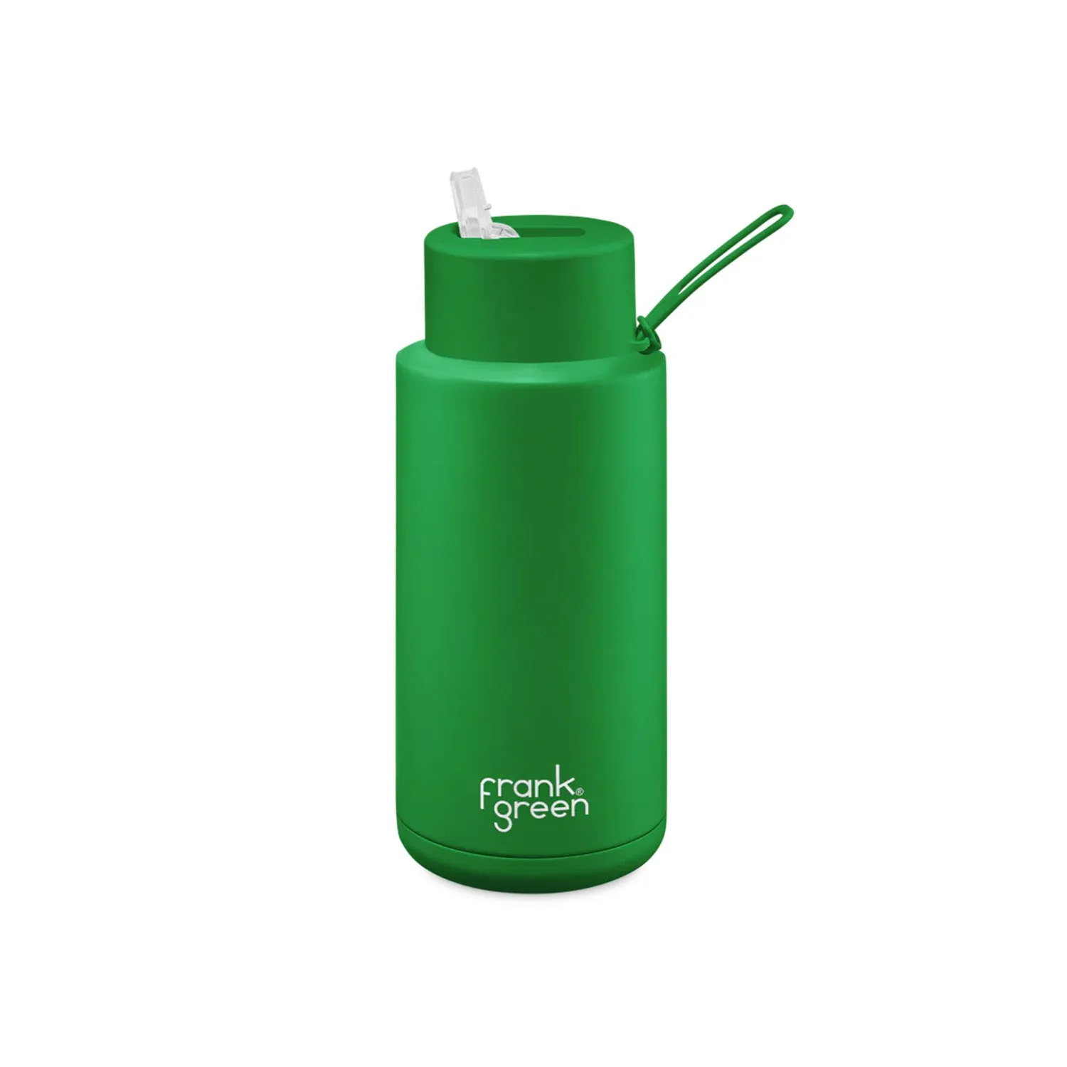 Frank Green Ceramic Reusable Bottle With Straw Lid 1000ml/34oz - Evergreen (Limited Edition)