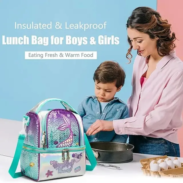 FrescoPack Insulated Lunch Bag – Double Compartments | Waterproof & Stylish