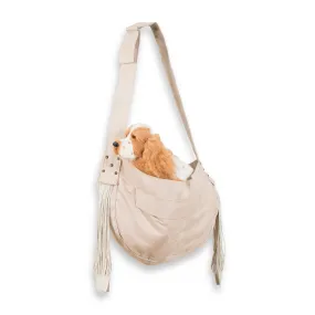 fringe cuddle carrier with studs - doe plush liner