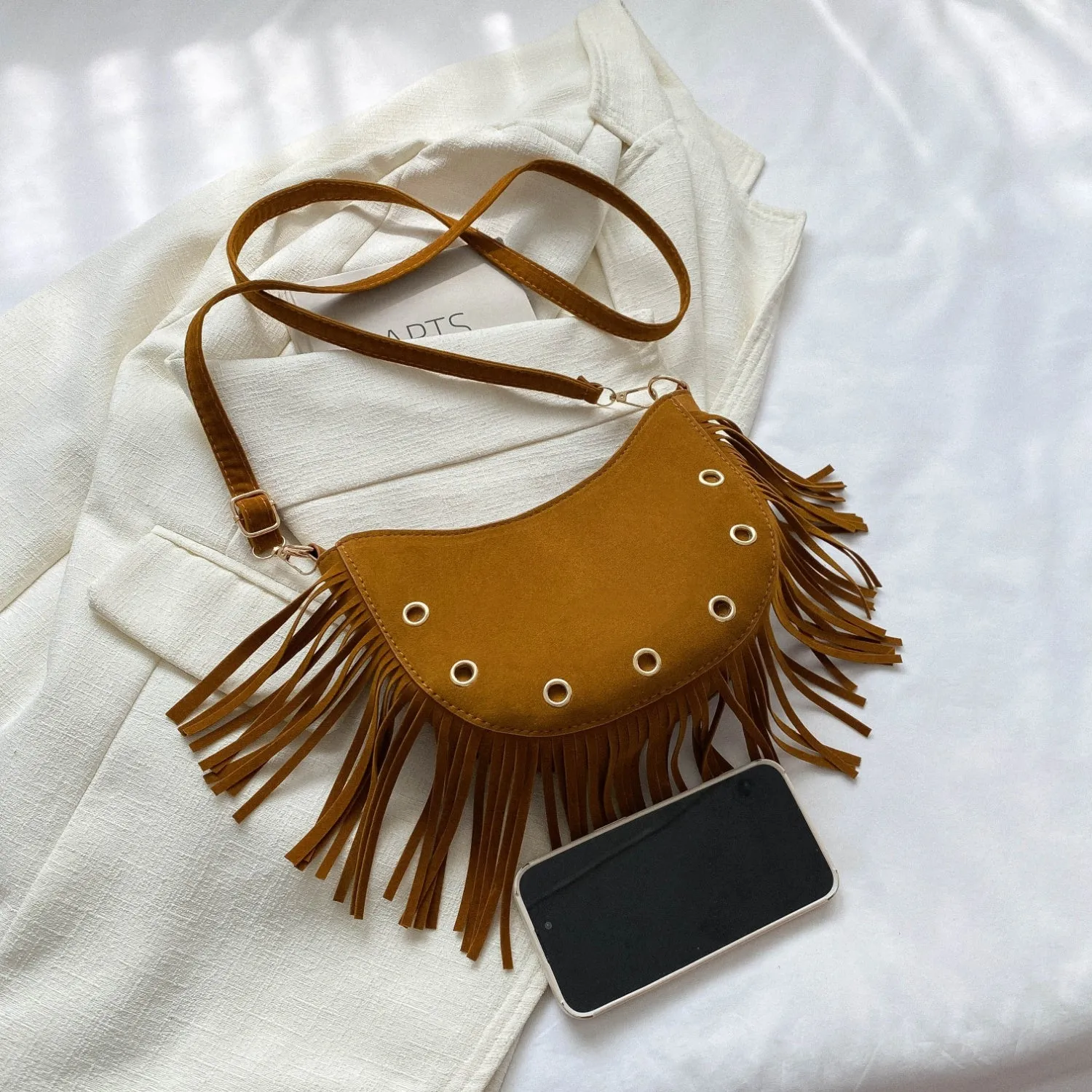 Fringe Detail Crossbody Bag