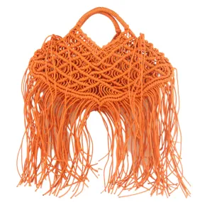 Fringe- Macrame 1970s Inspired Handbag with Mega Fringe