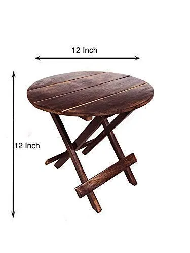 Furniture Hub Marvelous Look Premium Antique Coffee Table Wooden Folding Side Table