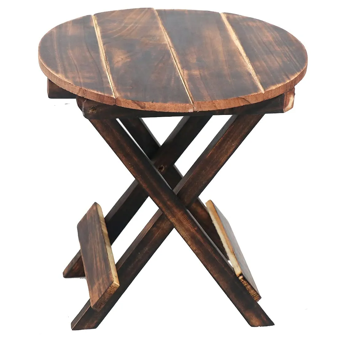 Furniture Hub Marvelous Look Premium Antique Coffee Table Wooden Folding Side Table