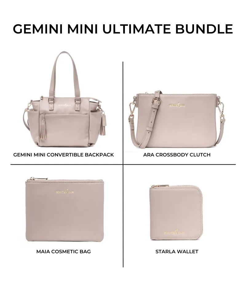 Gemini Mini Convertible Backpack - Taupe