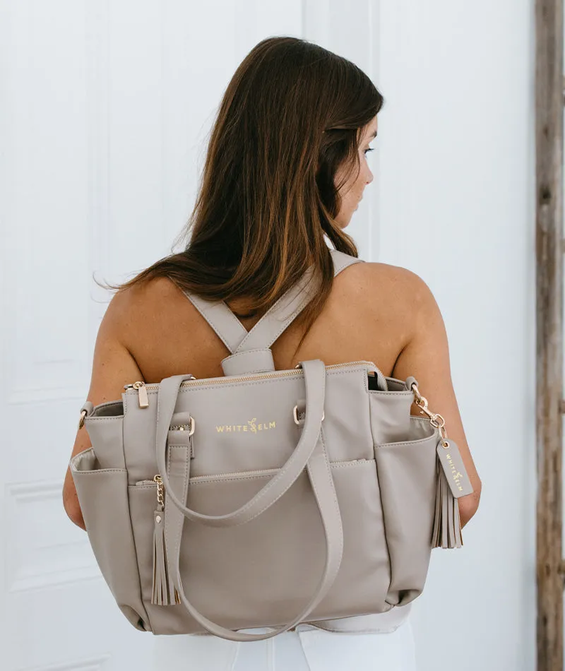 Gemini Mini Convertible Backpack - Taupe