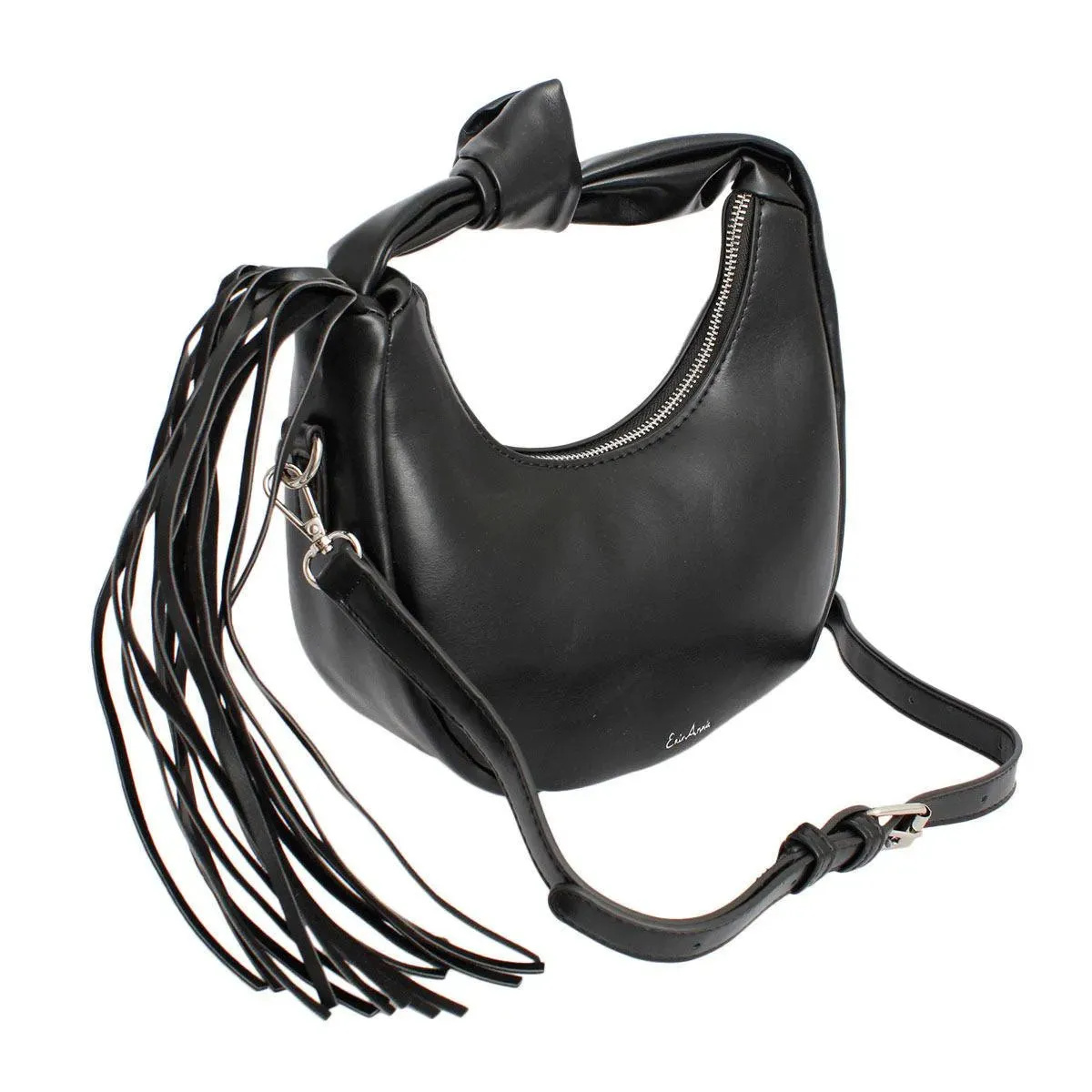 Get Noticed with a Stylish Black Fringe Shoulder Bag for Women