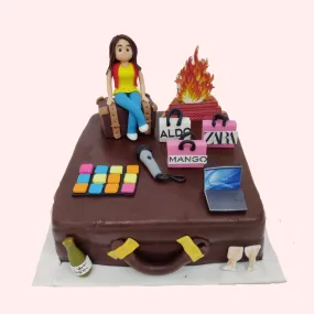 Girl & her hobbies cake.