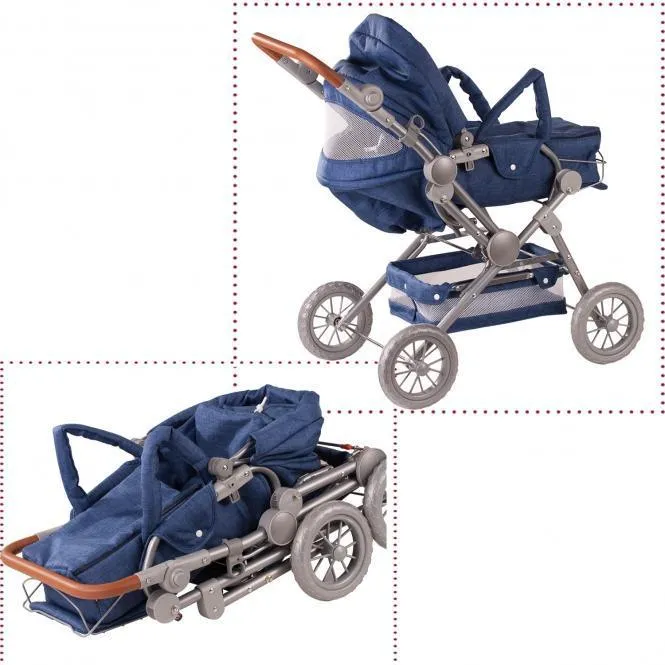 Gotz 3402869 Doll's Pram Denim - Doll Accessories