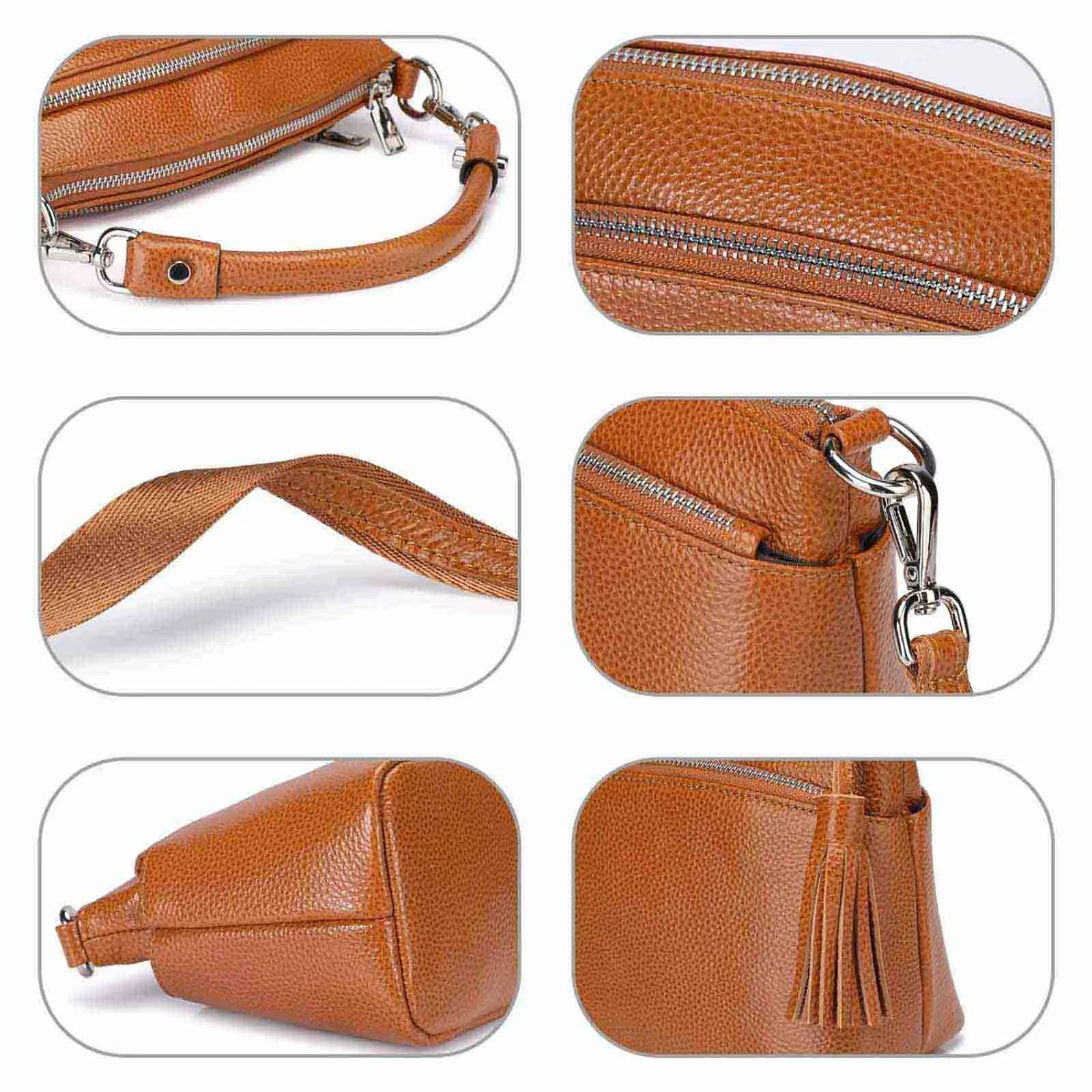 Grain leather Handbag