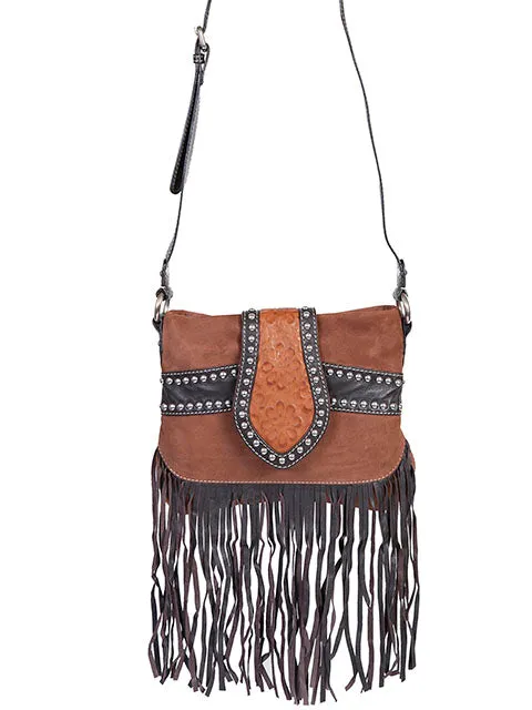 Handbag, Suede Leather Fringed Purse B136