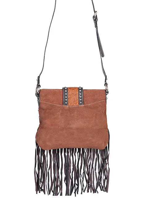 Handbag, Suede Leather Fringed Purse B136