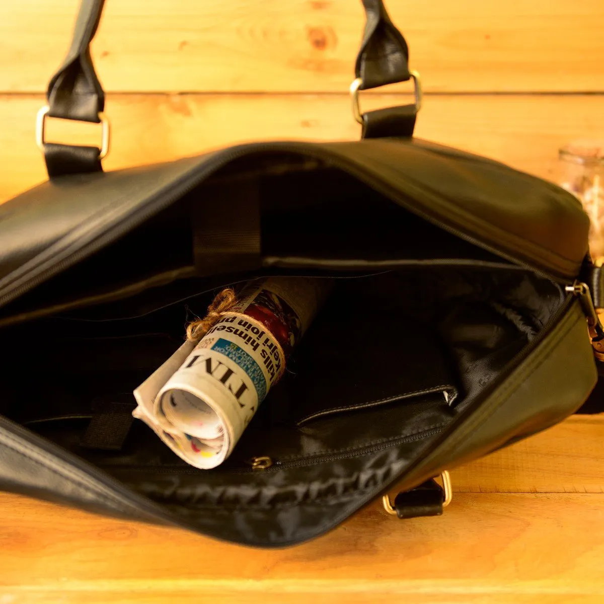 Handcrafted Night Black Workbag