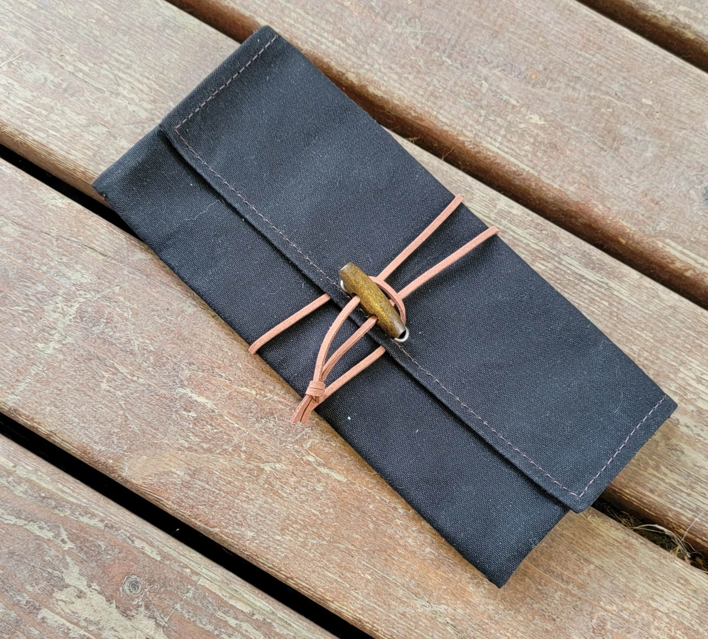 Handy Canvas Roll Up Pouch with Toggle