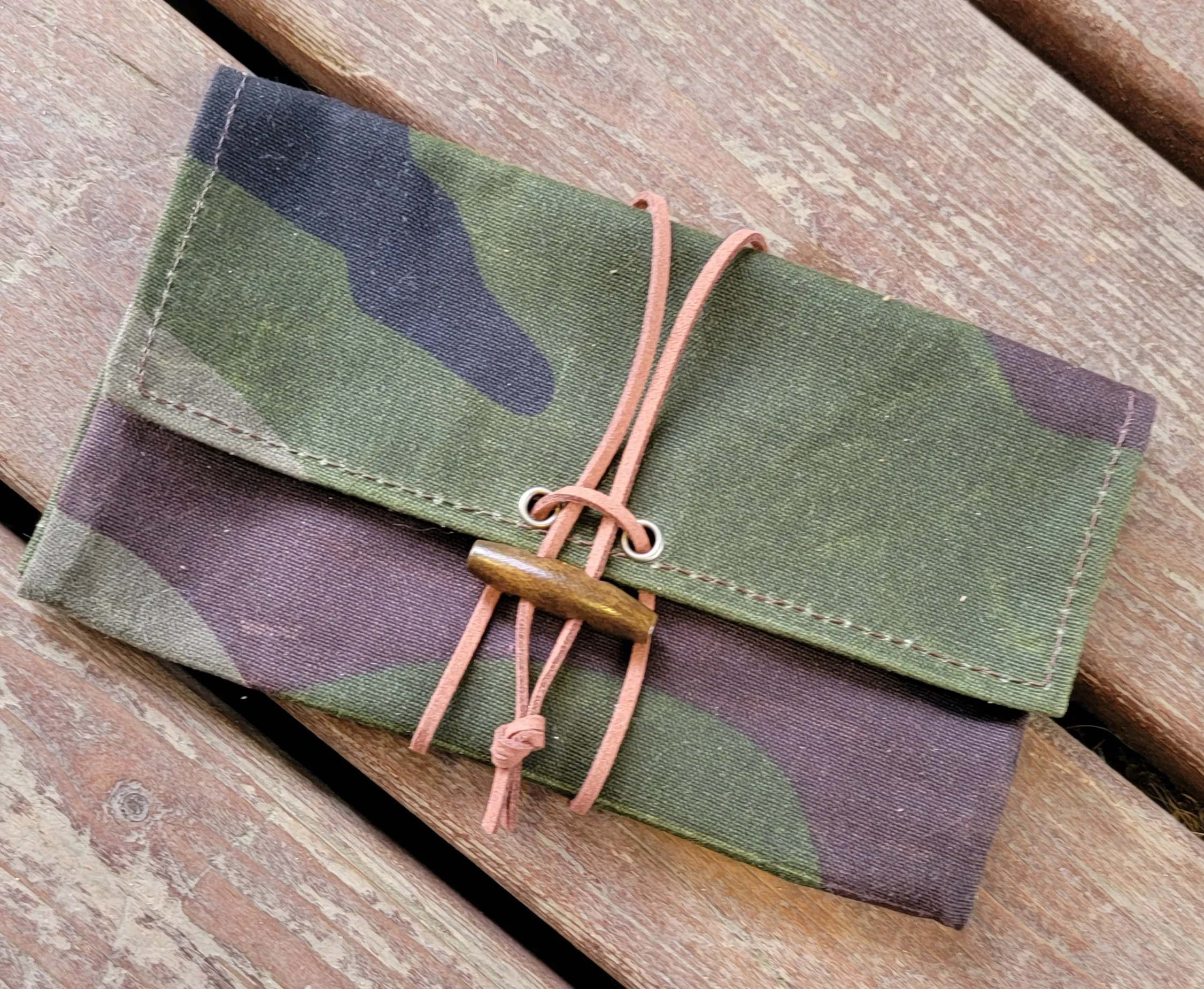 Handy Canvas Roll Up Pouch with Toggle