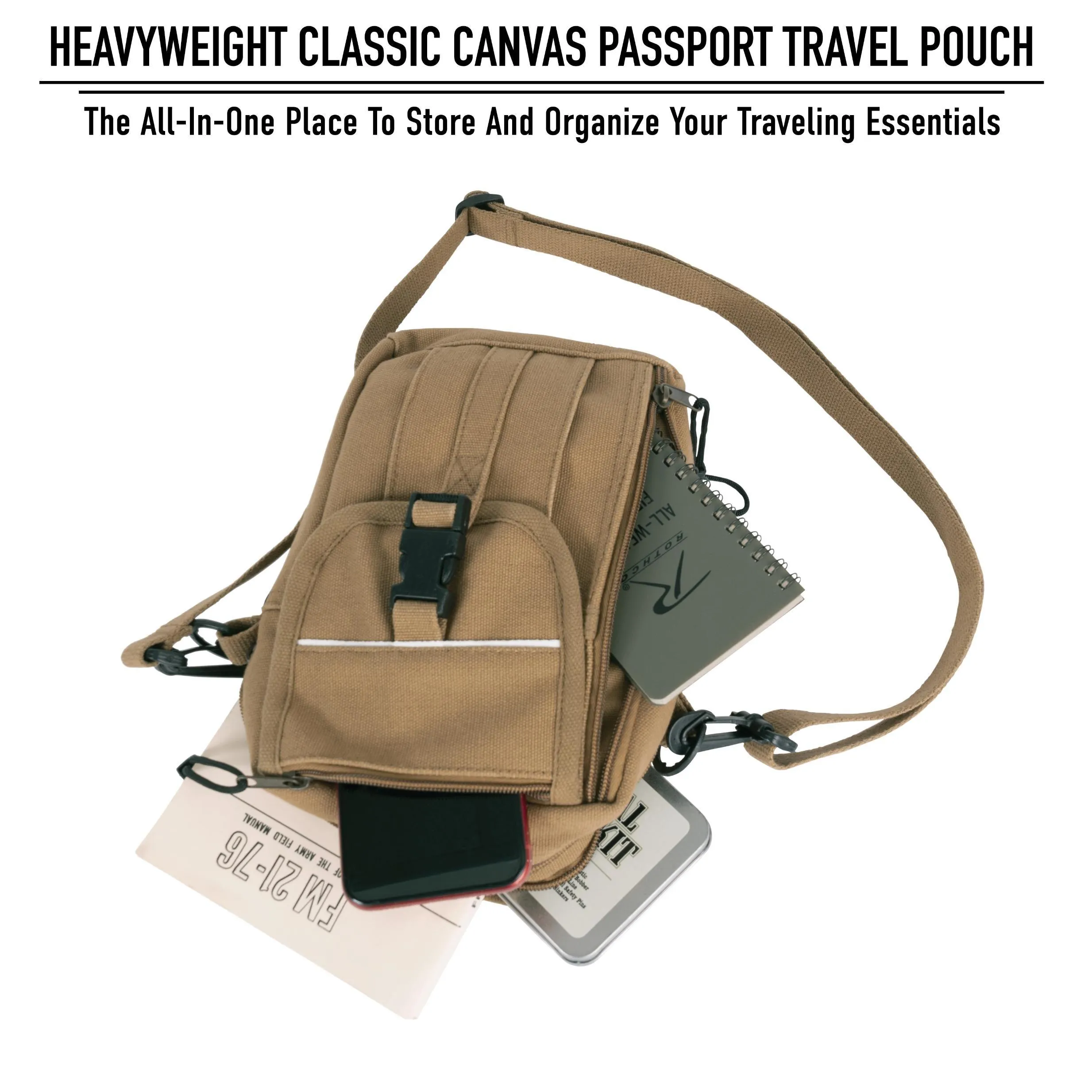 Heavyweight Classic Canvas Passport Travel Pouch