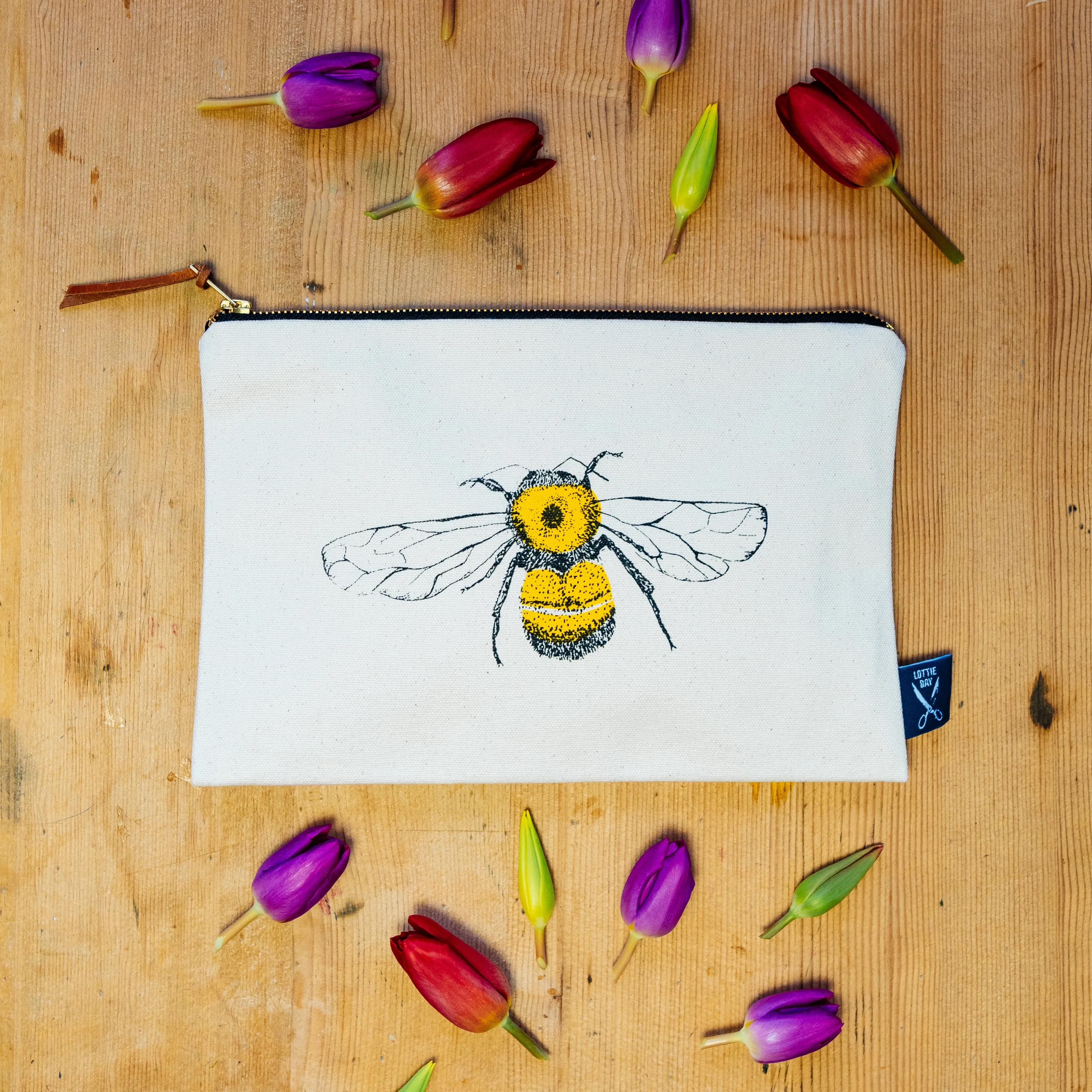 Honey Bee Zip Pouch