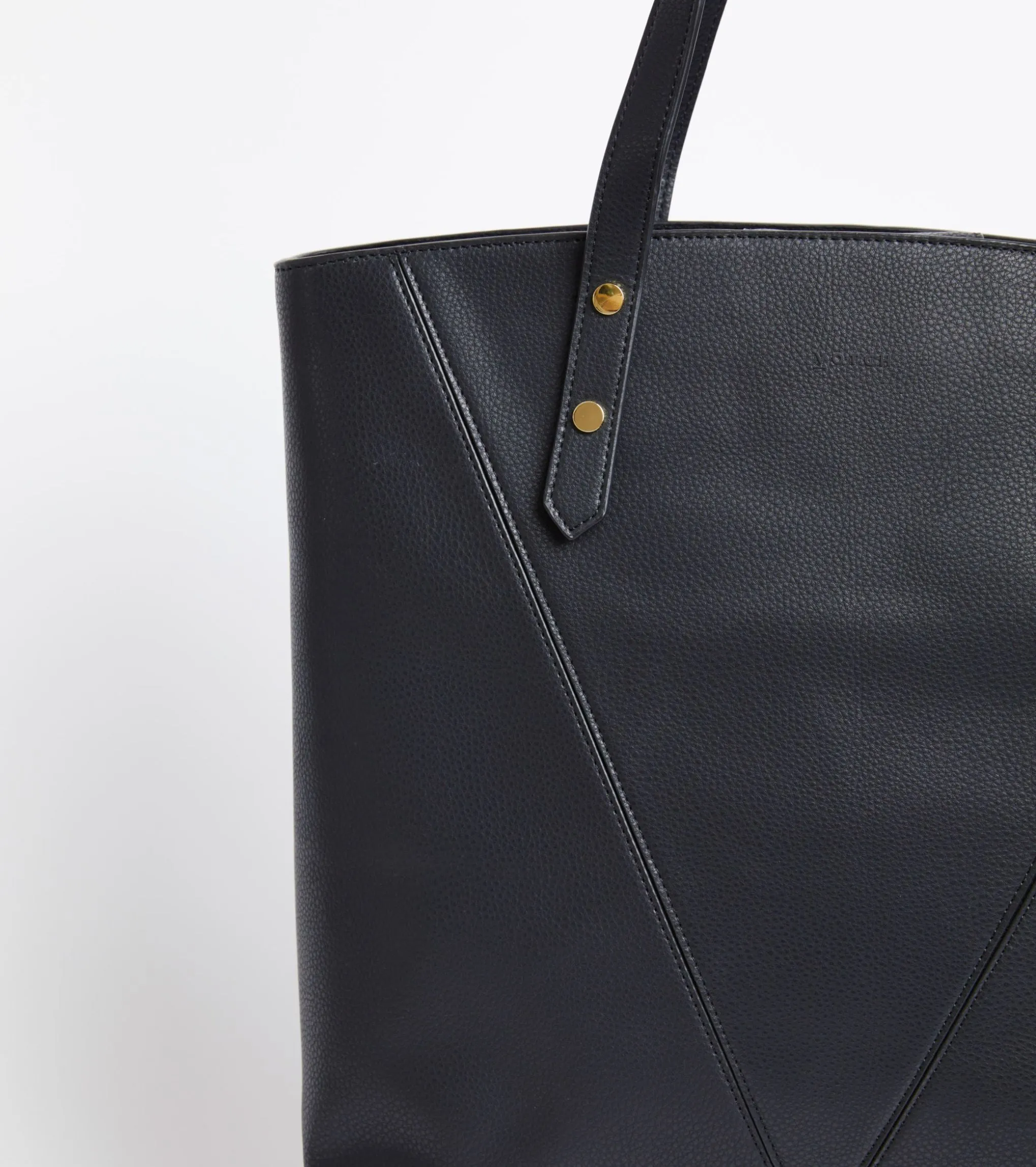 Honor Vegan Bio-Based Bamboo Leather Tote Bag in black