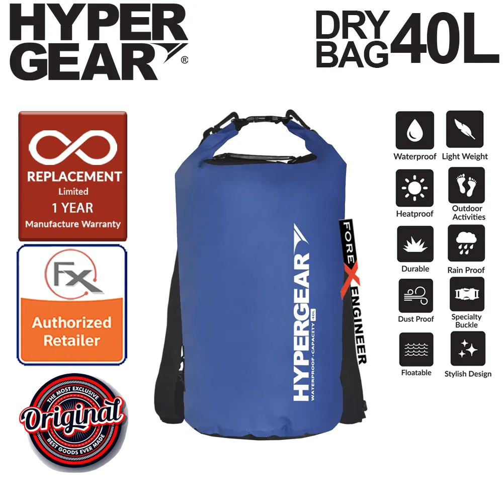 HyperGear 40L Dry Bag - IPX6 Waterproof Specification - Blue