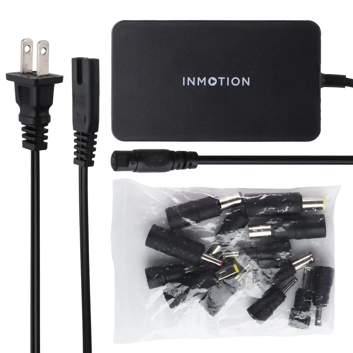 InMotion 65-Watt (2m/6.6-Ft) Universal Laptop Charger with 13 Connectors - Black