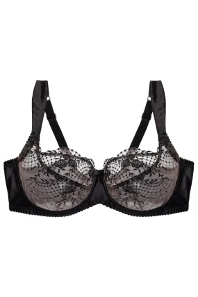 Julie's Roses Full Figure Underwire Bra - Black