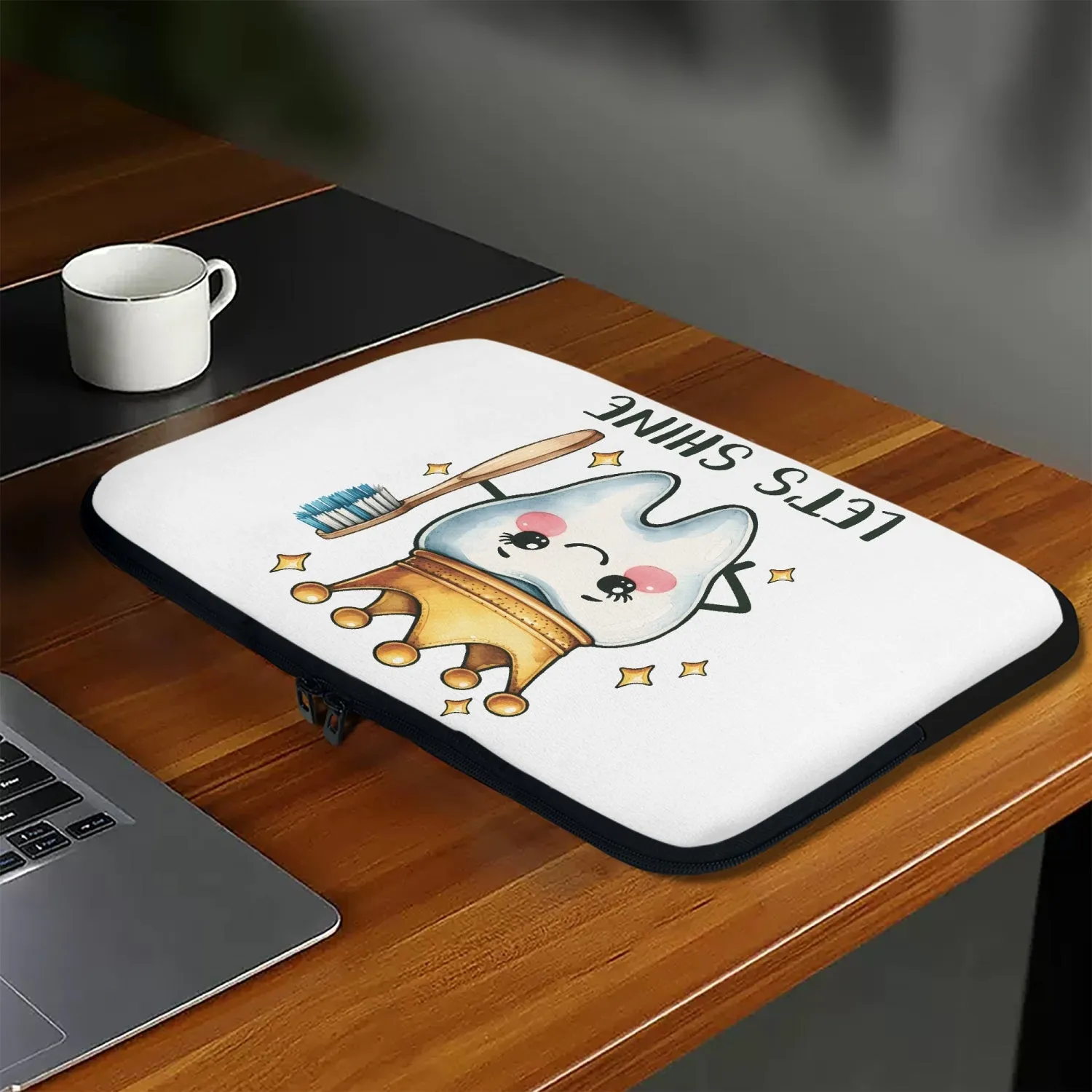 Laptop Sleeve - without handles - Dentist - Tooth - Let's Shine