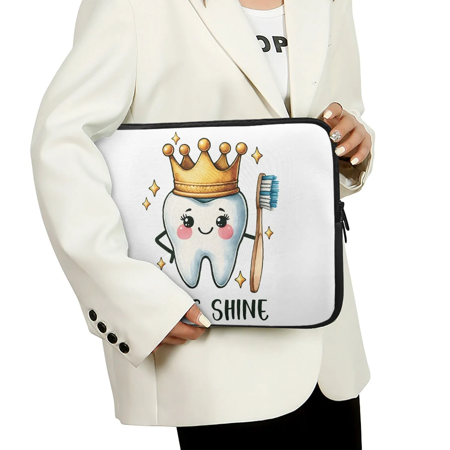 Laptop Sleeve - without handles - Dentist - Tooth - Let's Shine