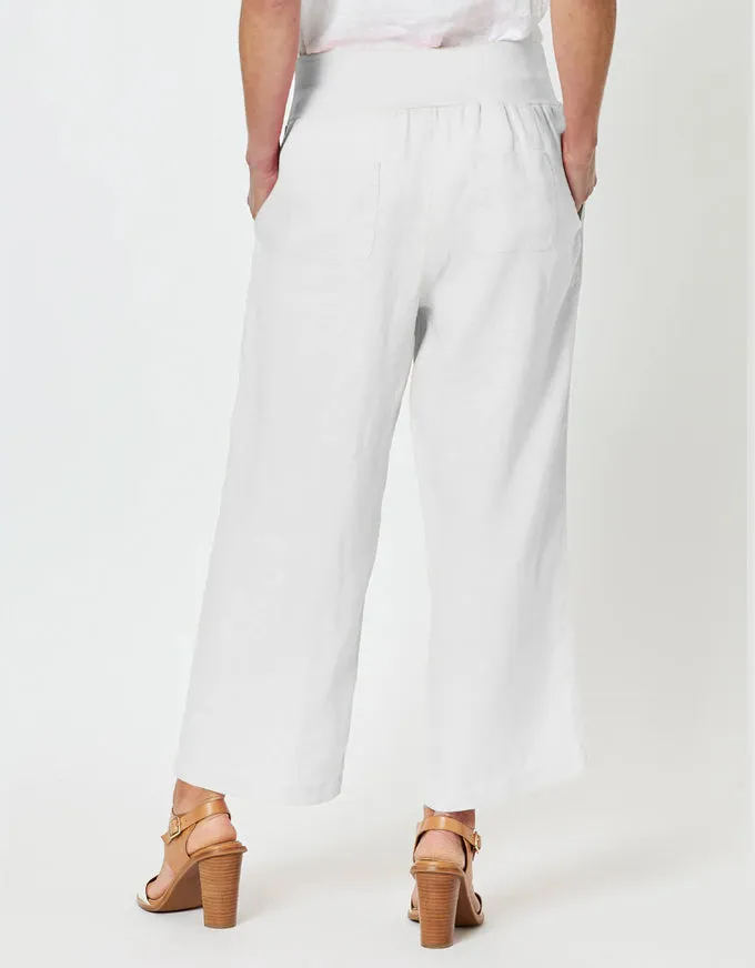 Lara Wide Leg Pant White