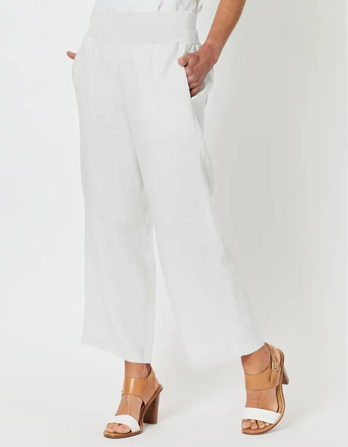 Lara Wide Leg Pant White