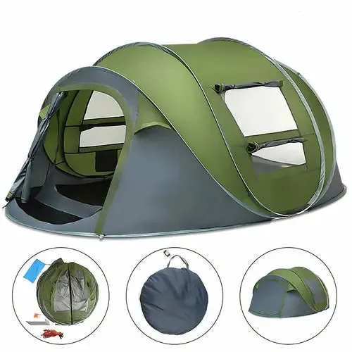 Large Capacity 4 to 5 Persons Automatic Pop Up Camping Tent-Large Capacity Camping Tent