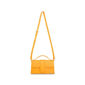 Le Gran Bambino Leather Bag in Dark Orange